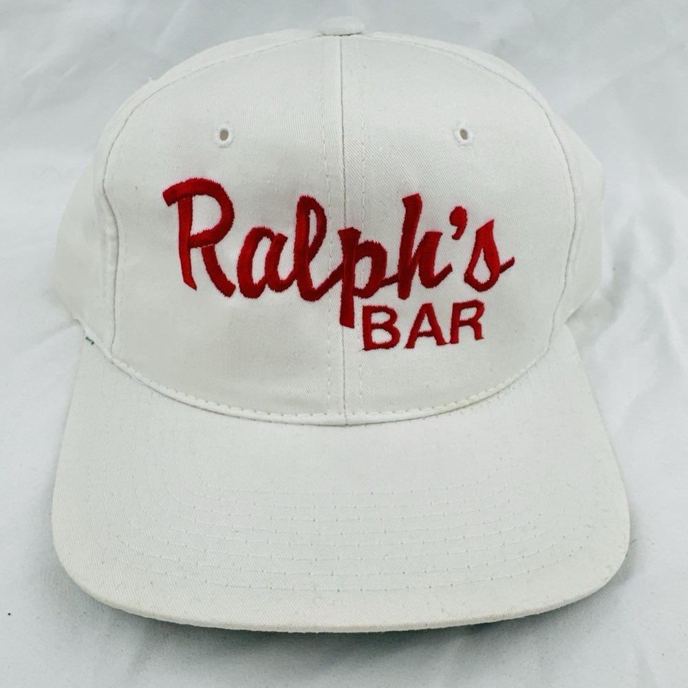 Vintage 80s Ralph's Bar Hat Yupoong Korea Snapback Green Underbill Tavern